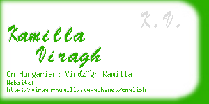 kamilla viragh business card
